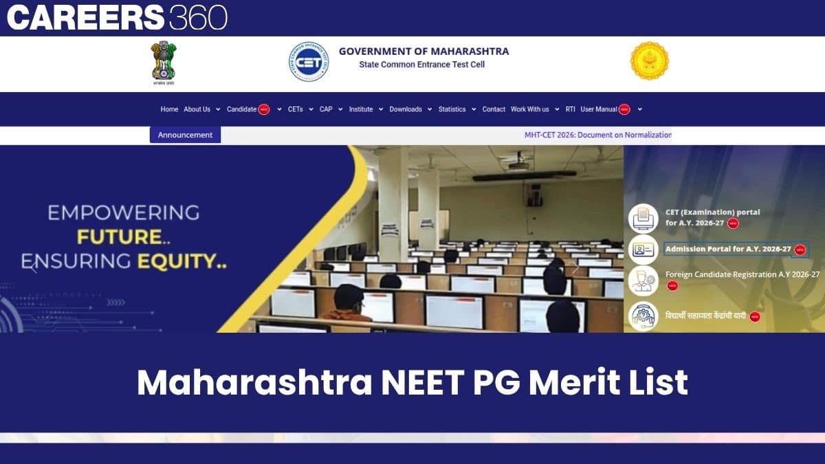 Maharashtra NEET PG Merit List 2026: Release Date & PDF Download Link - Careers360