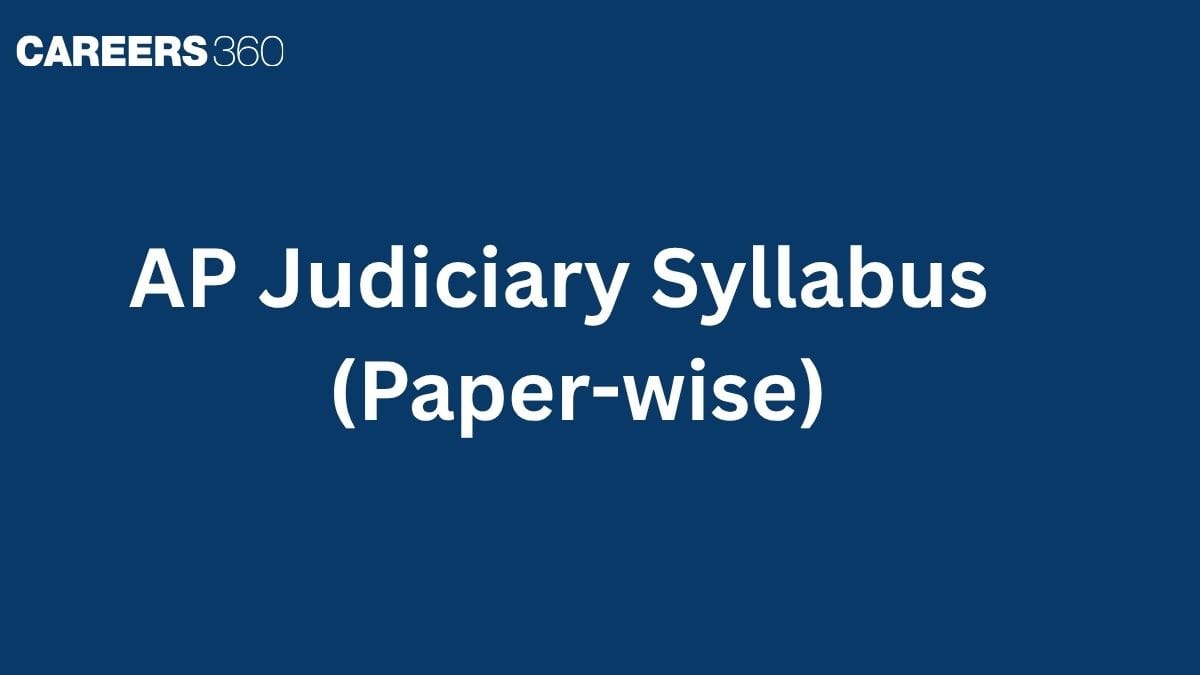 AP Judiciary Syllabus 2026 (Paper-wise): Exam Pattern