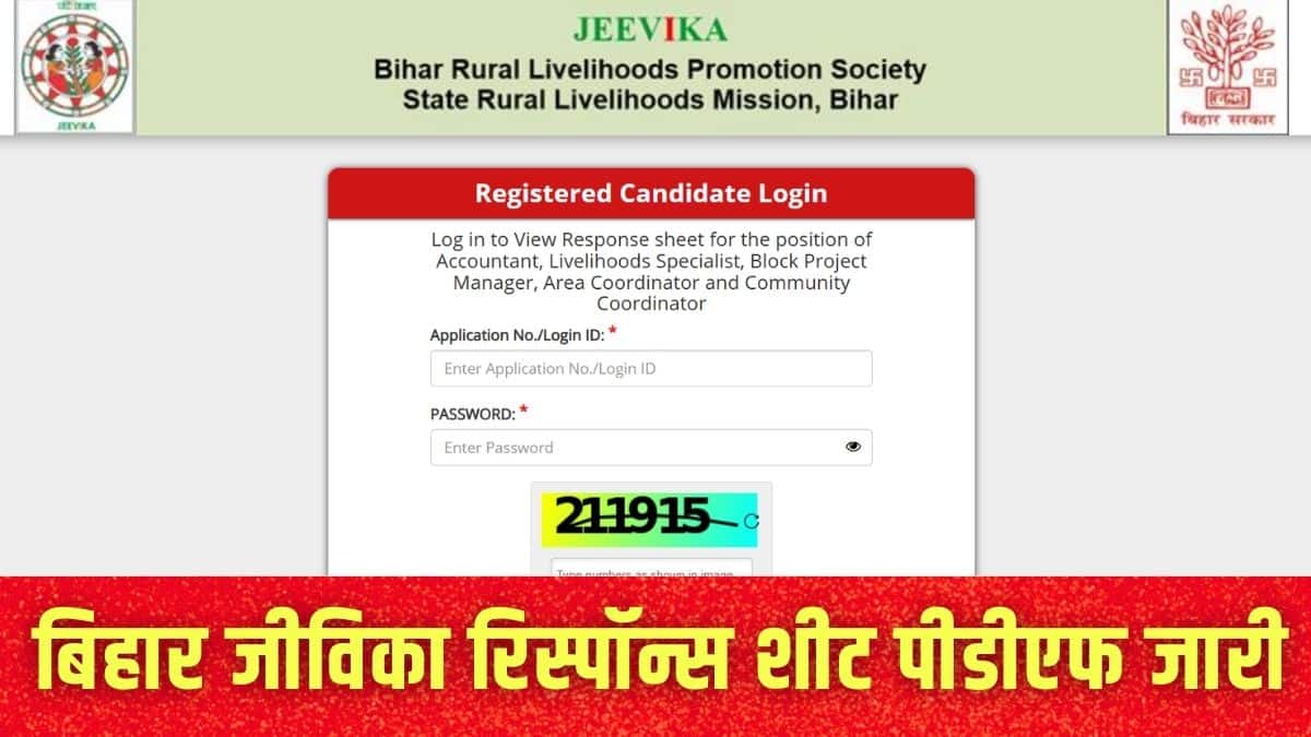 बिहार जीविका रिस्पॉन्स शीट लिंक ऑफिशियल वेबसाइट brlps.in पर एक्टिव है। (इमेज-आधिकारिक वेबसाइट)