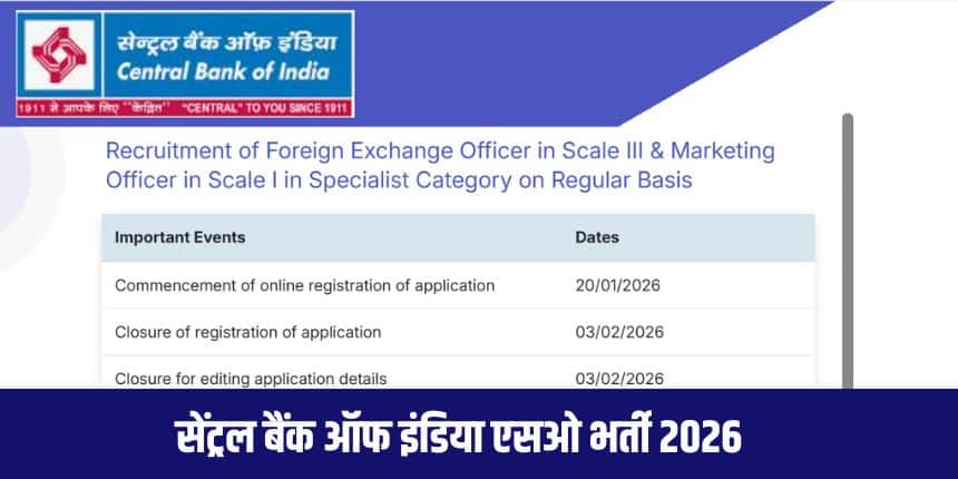 सेंट्रल बैंक ऑफ इंडिया भर्ती 2026 के लिए लिखित परीक्षा और इंटरव्यू का वेटेज अनुपात 70:30 होगा।(आधिकारिक वेबसाइट)