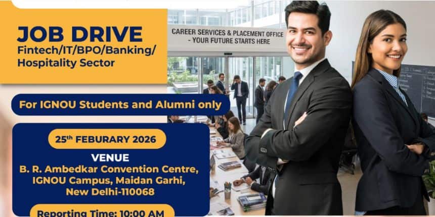 इग्नू अपनी प्लेसमेंट पहल के जरिए देश भर में अपने लर्नर्स के लिए जरूरी करियर पाथवे को फिर से डिफाइन और आसान बनाना चाहता है।