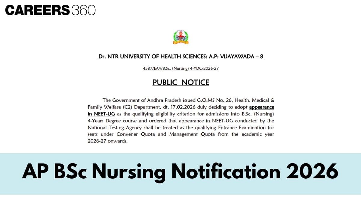 AP BSc Nursing Notification 2026 Out: Check Official PDF Here