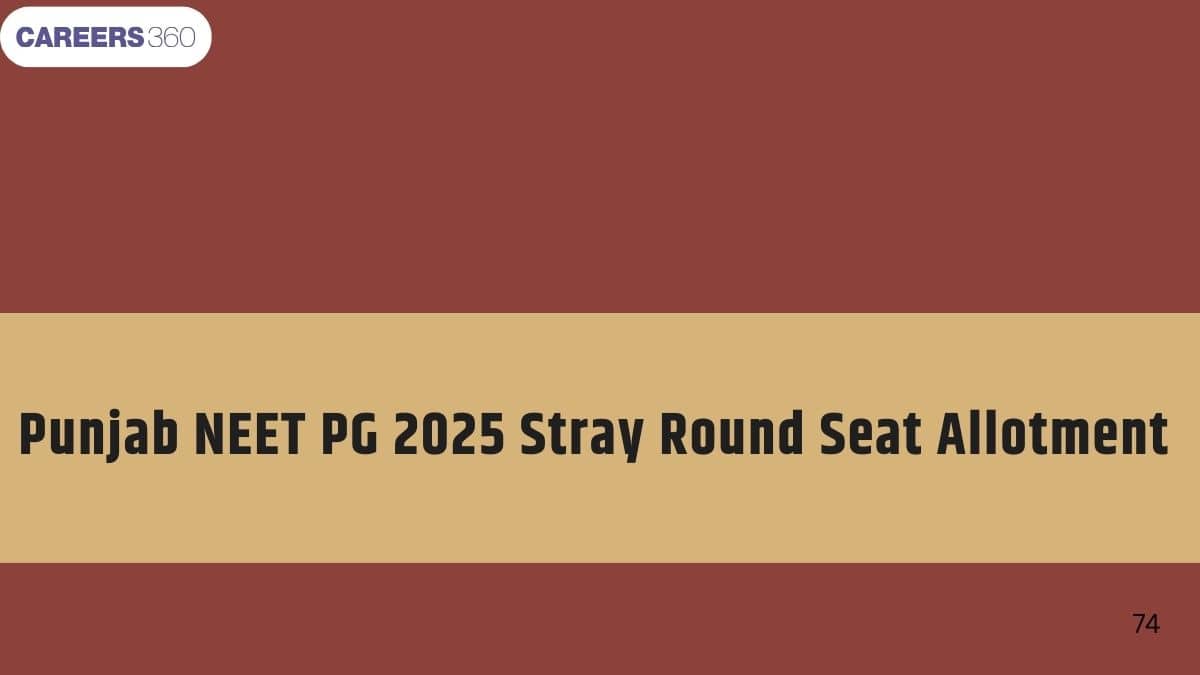 Punjab NEET PG 2025 Stray Round Seat Allotment