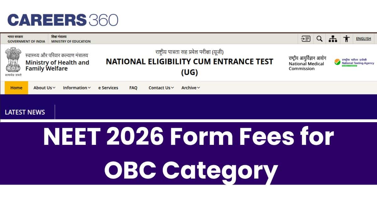 NEET Form Fees 2026 for OBC Category: Modes of Payment & How to Pay