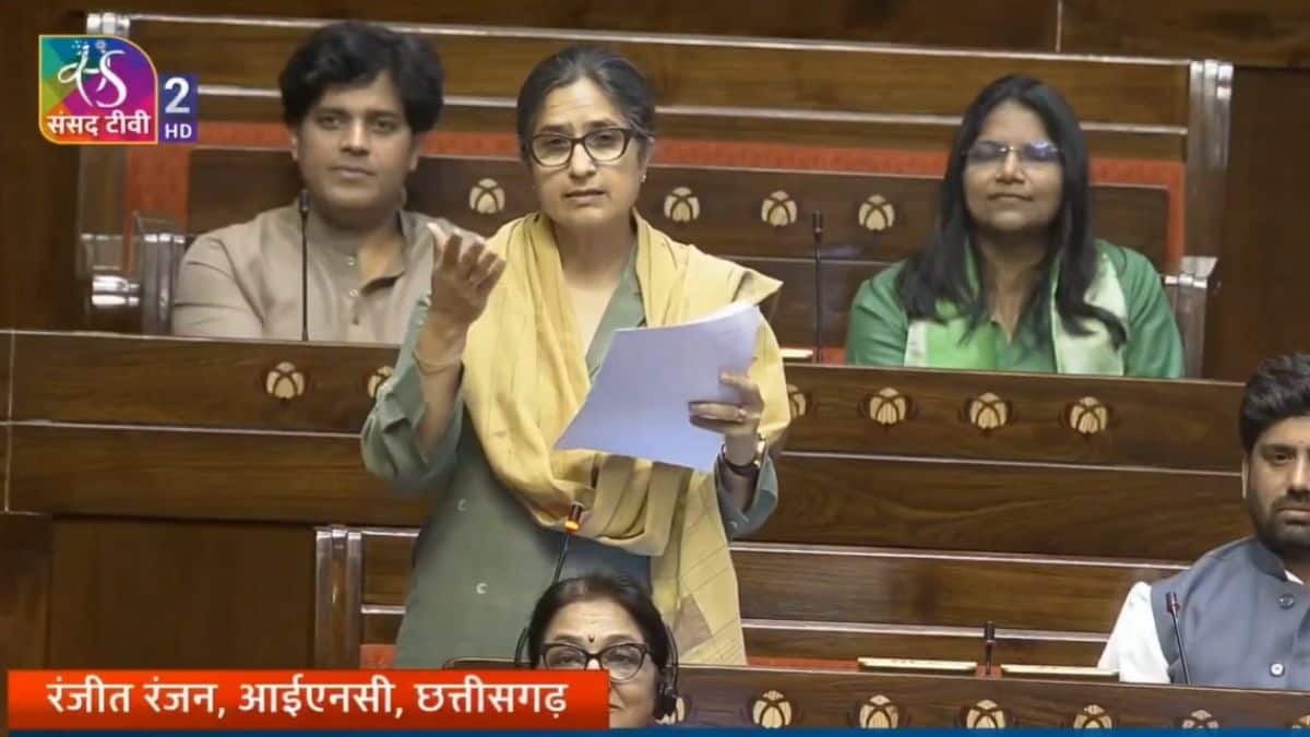 कांग्रेस सदस्य ने कहा कि हर साल 2.3 करोड़ लड़कियां स्कूल छोड़ने को मजबूर होती हैं। (इमेज-एक्स/@Ranjeet4India)