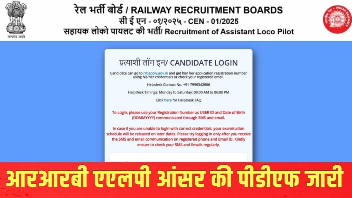 आरआरबी एएलपी परीक्षा 13, 16, 17 और 18 फरवरी, 2026 को आयोजित की गई। (इमेज-आधिकारिक वेबसाइट)