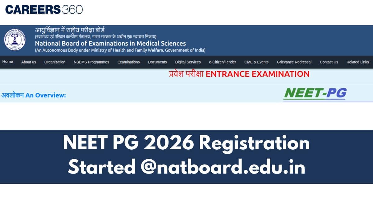 NEET PG 2026 Registration Started @natboard.edu.in; Apply Link Here - Careers360