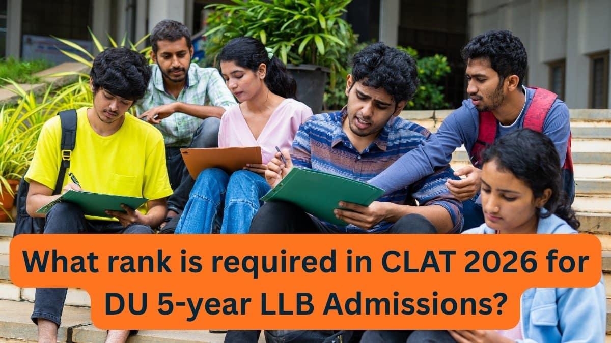 What rank is required in CLAT 2026 for DU 5-year LLB Admissions?