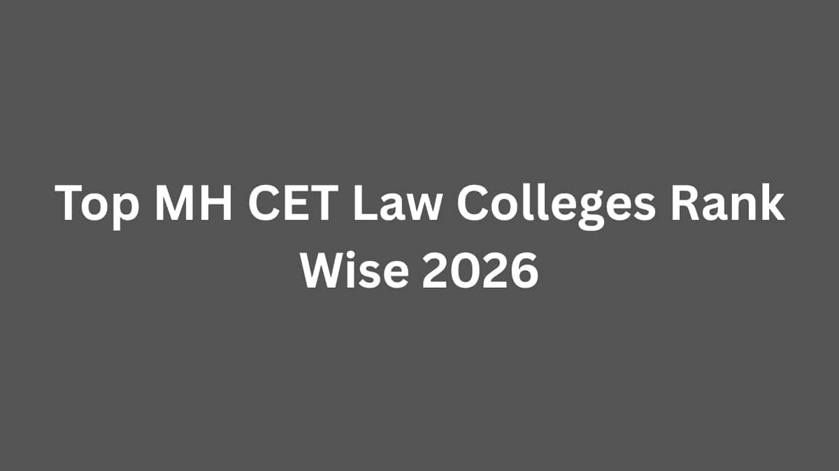 Top MH CET Law Colleges Rank Wise 2026