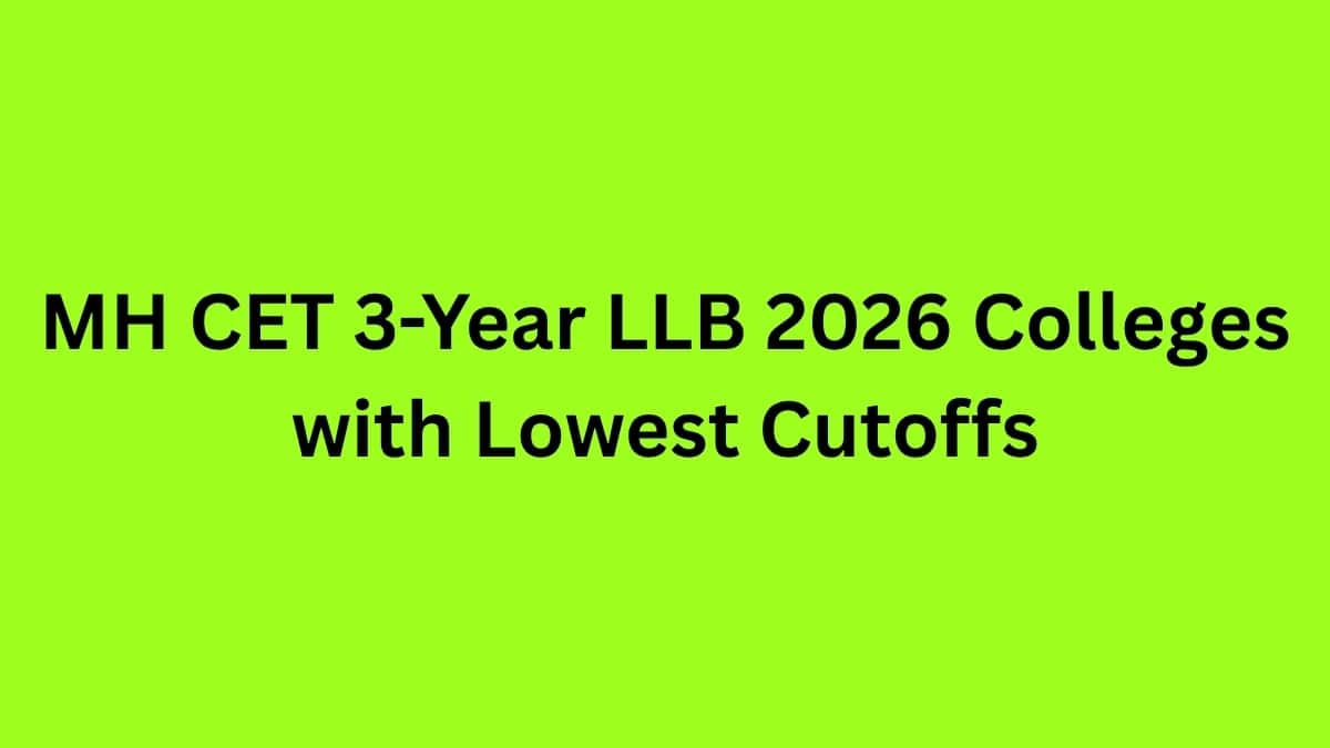 MH CET 3-Year LLB 2026 Colleges with Lowest Cutoffs