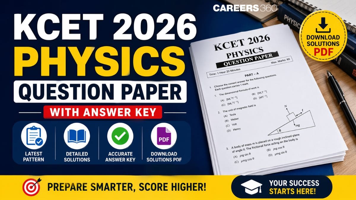 KCET 2026 Physics Question Paper with Answer Key: Download Solutions PDF