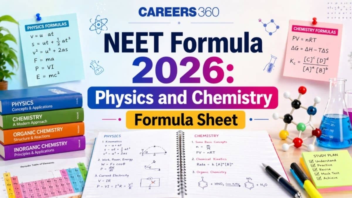 NEET Formula 2026: Download Physics and Chemistry Formula Sheet PDF