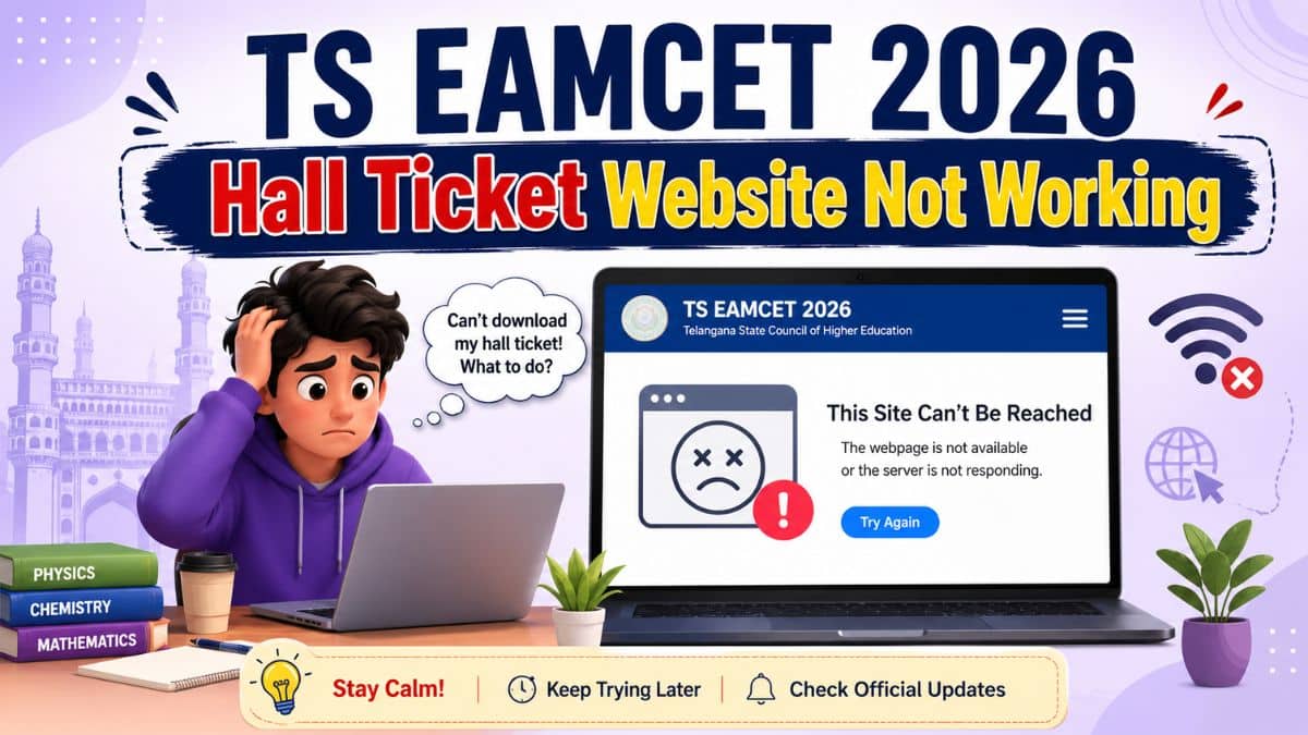 TS EAMCET 2026 Hall Ticket Website Not Working? Here’s What Students Should Do