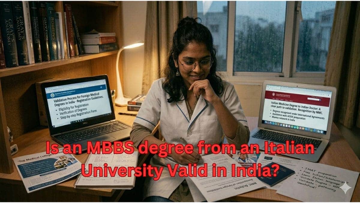 Is an MBBS degree from an Italian University Valid in India?