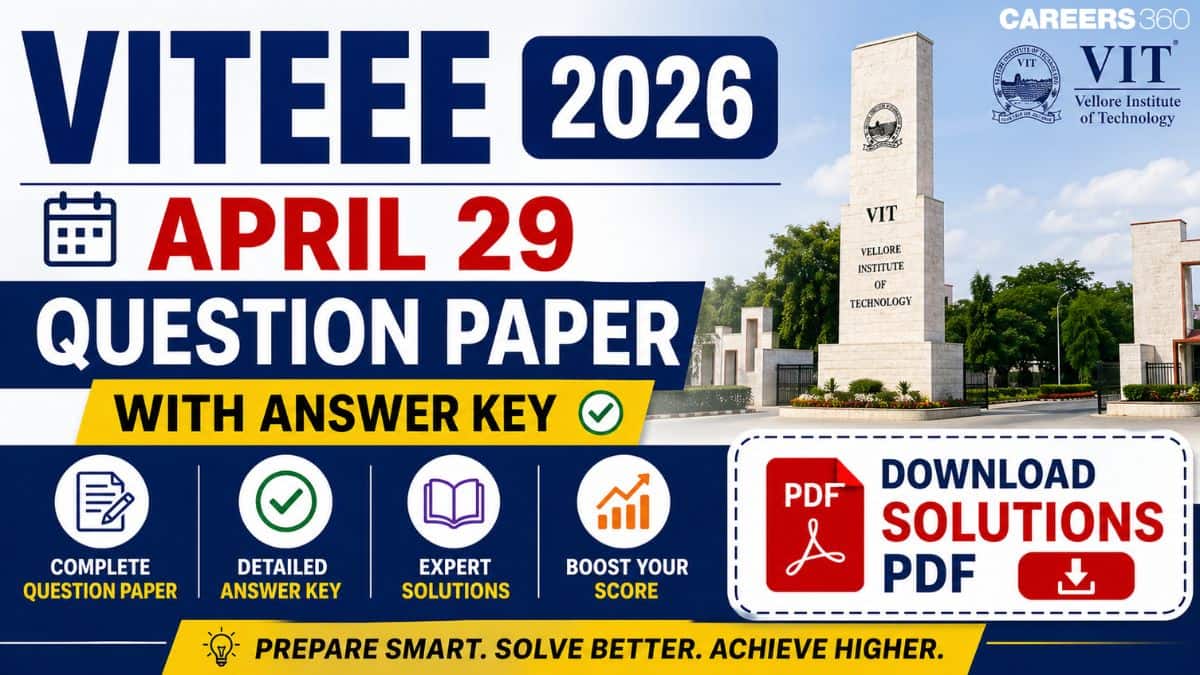 VITEEE 2026 April 29 Question Paper with Answer Key: Download Solutions PDF
