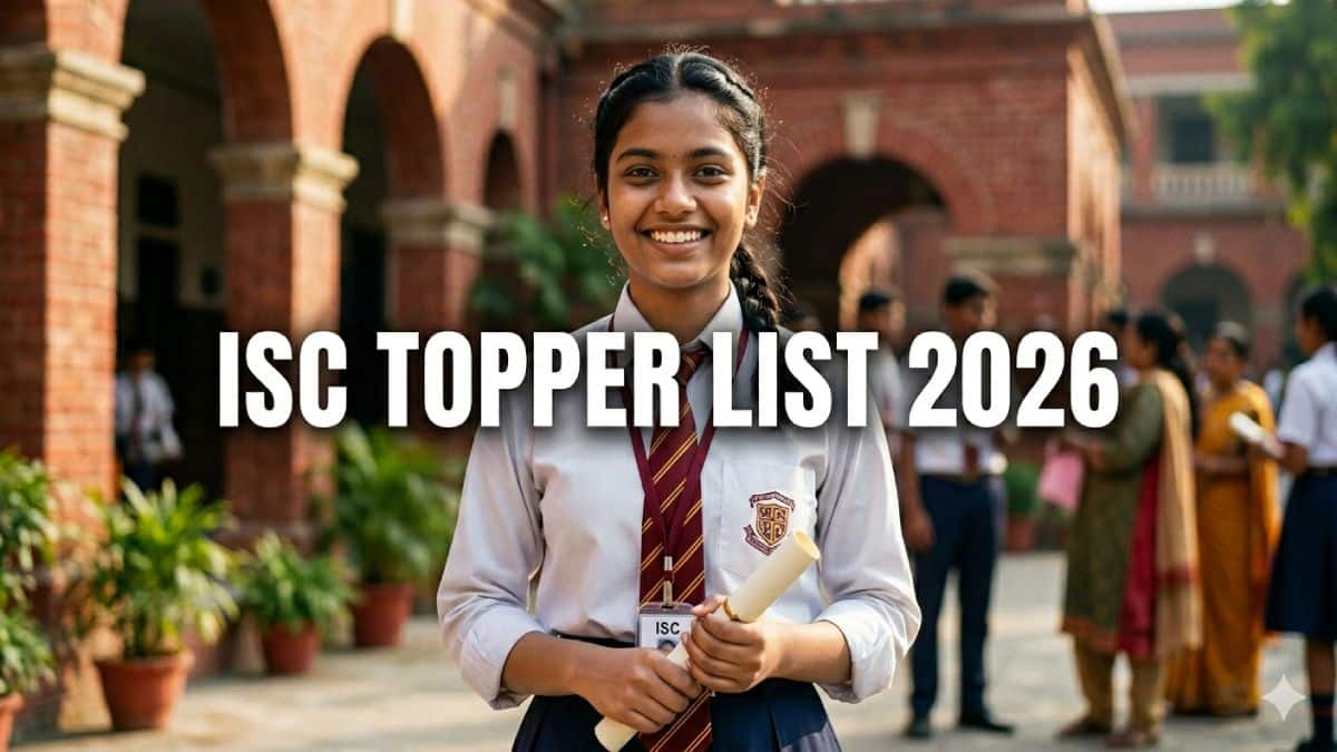 ISC Class 12 Toppers 2026 - Check Rank, Student Name & Percentage