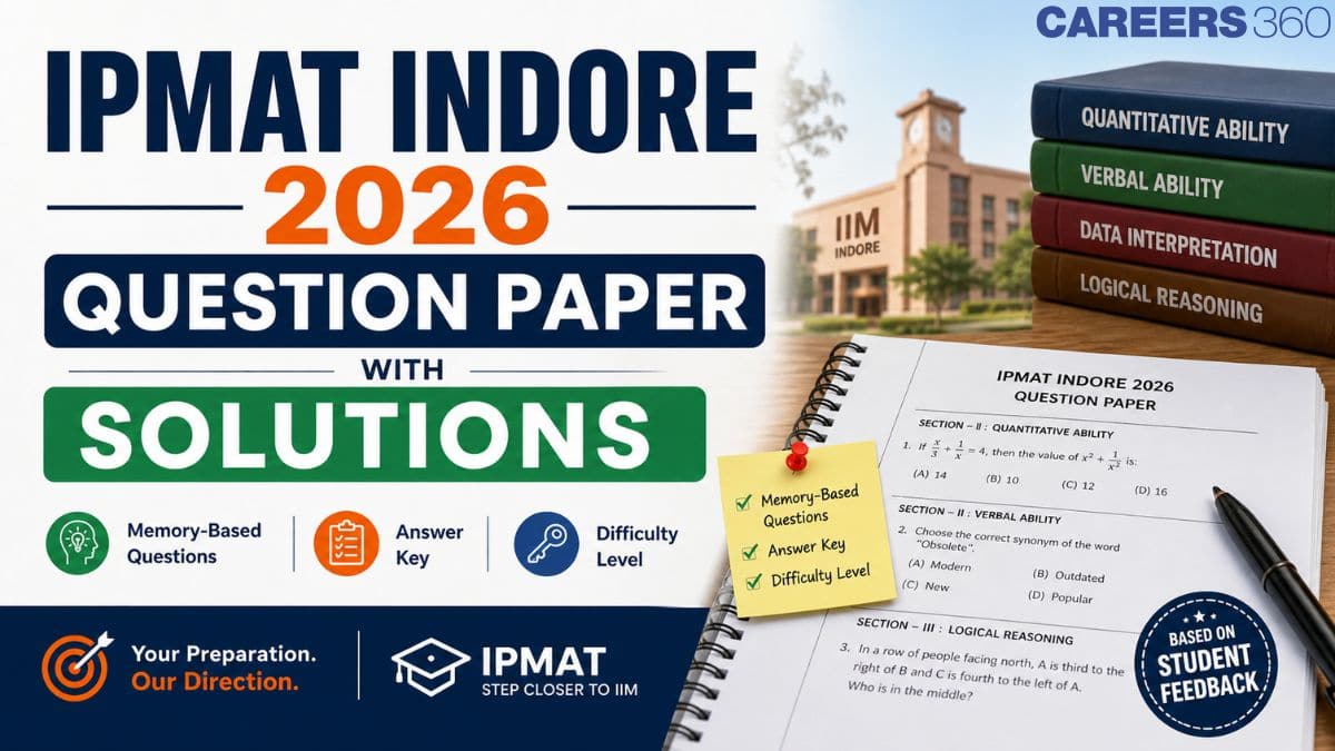 IPMAT Indore 2026 Question Paper with Solutions: Memory-Based Questions, Answer Key & Difficulty Level