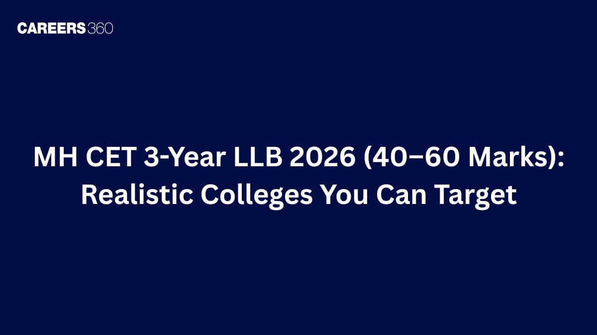 MH CET 3-Year LLB 2026 (40–60 Marks): Realistic Colleges You Can Target