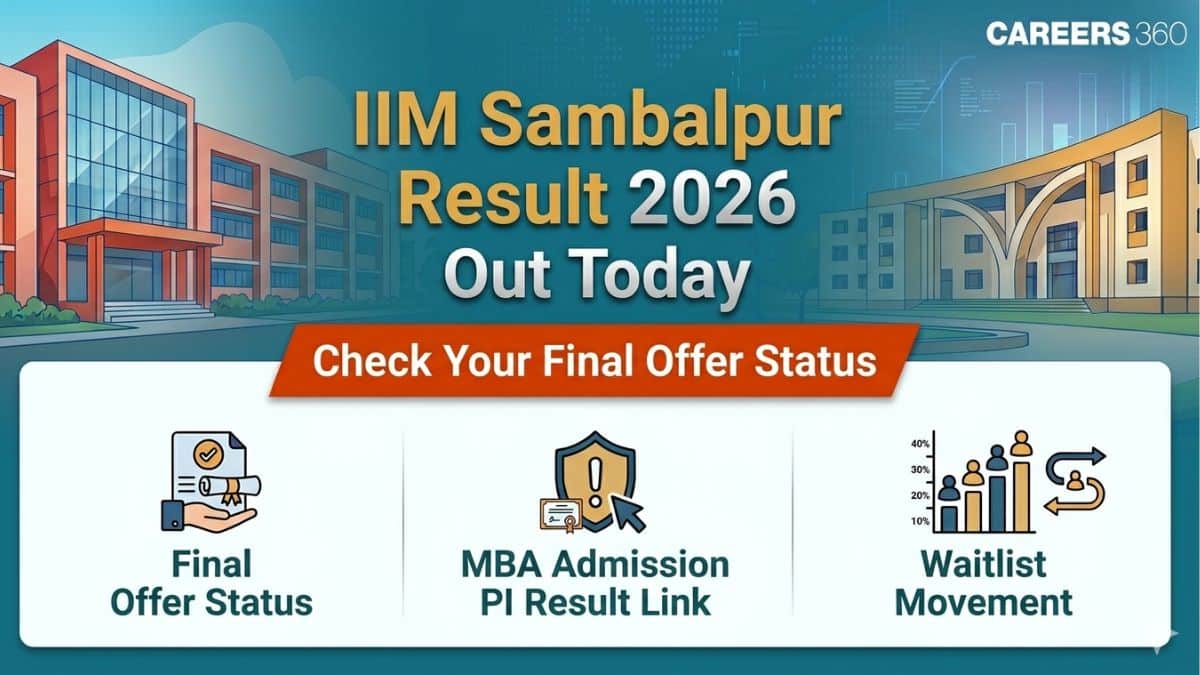 IIM Sambalpur Result 2026 OUT Today (PI): Final MBA Admission Offer Link, Waitlist, CS Score