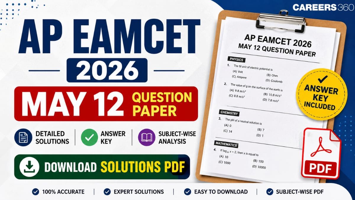 AP EAMCET 2026 May 12 Question Paper and Answer Key with Solutions PDF