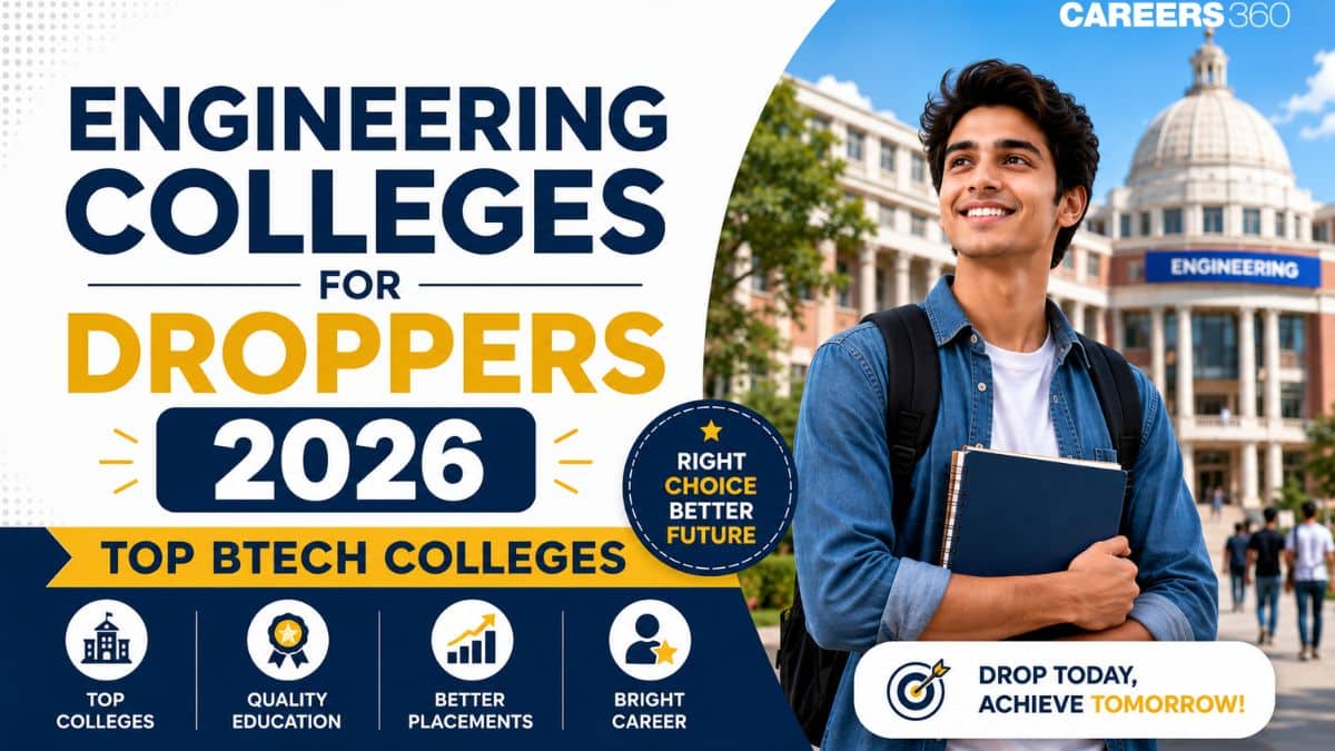 Engineering Colleges for Droppers 2026: Top BTech Colleges, Eligibility, Fees