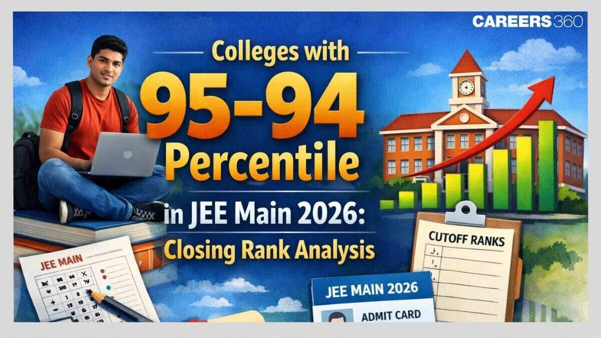 Colleges with 95–94 Percentile in JEE Main 2026: Closing Rank Analysis