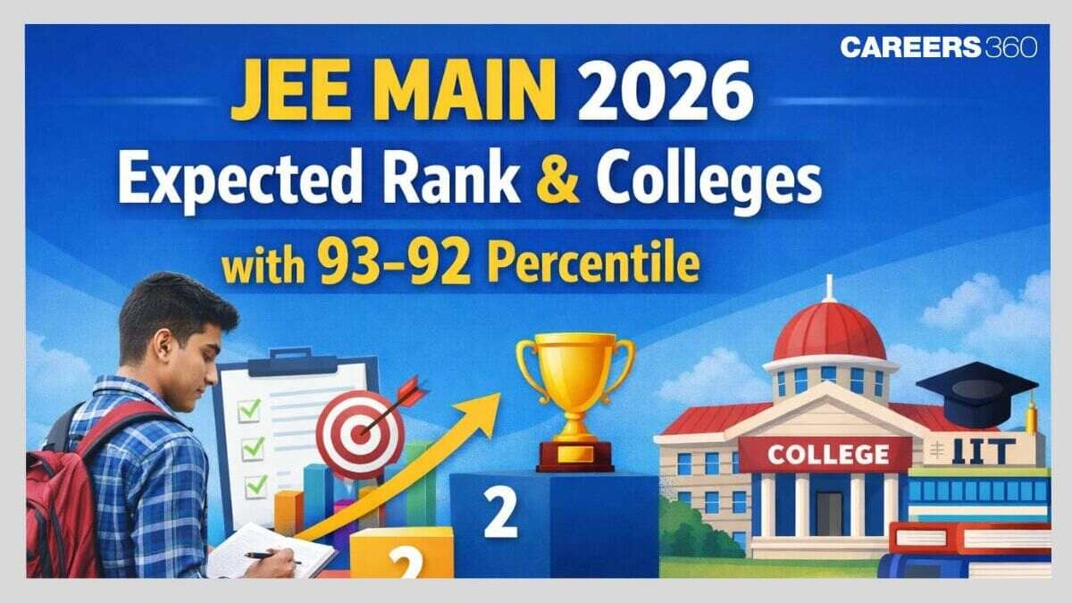JEE Main 2026: Expected Rank & Colleges with 93–92 Percentile