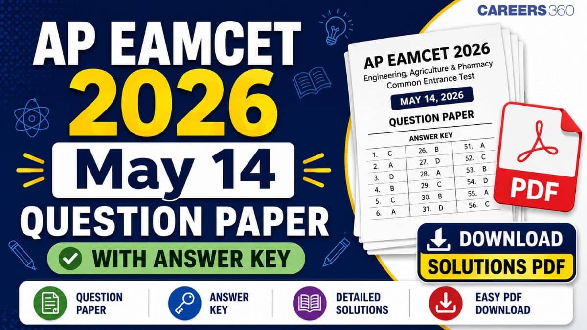 AP EAMCET 2026 May 14 Question Paper and Answer Key with Solutions PDF