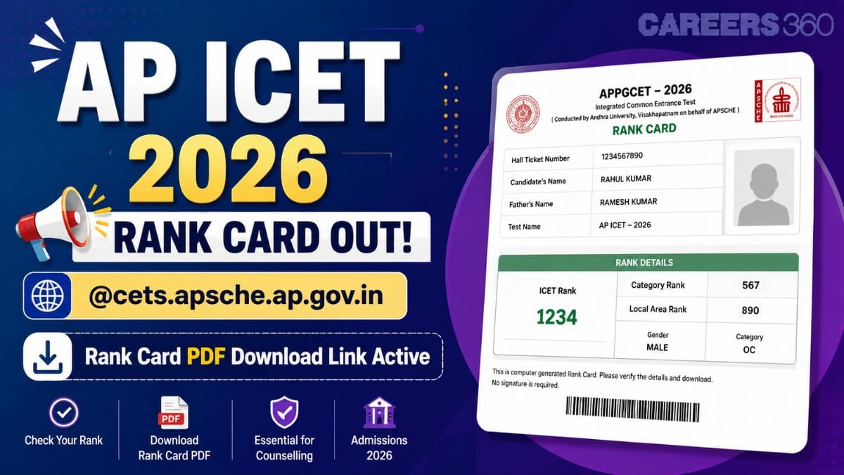 AP ICET 2026 Rank Card Out @cets.apsche.ap.gov.in: Rank Card PDF Download Link Active