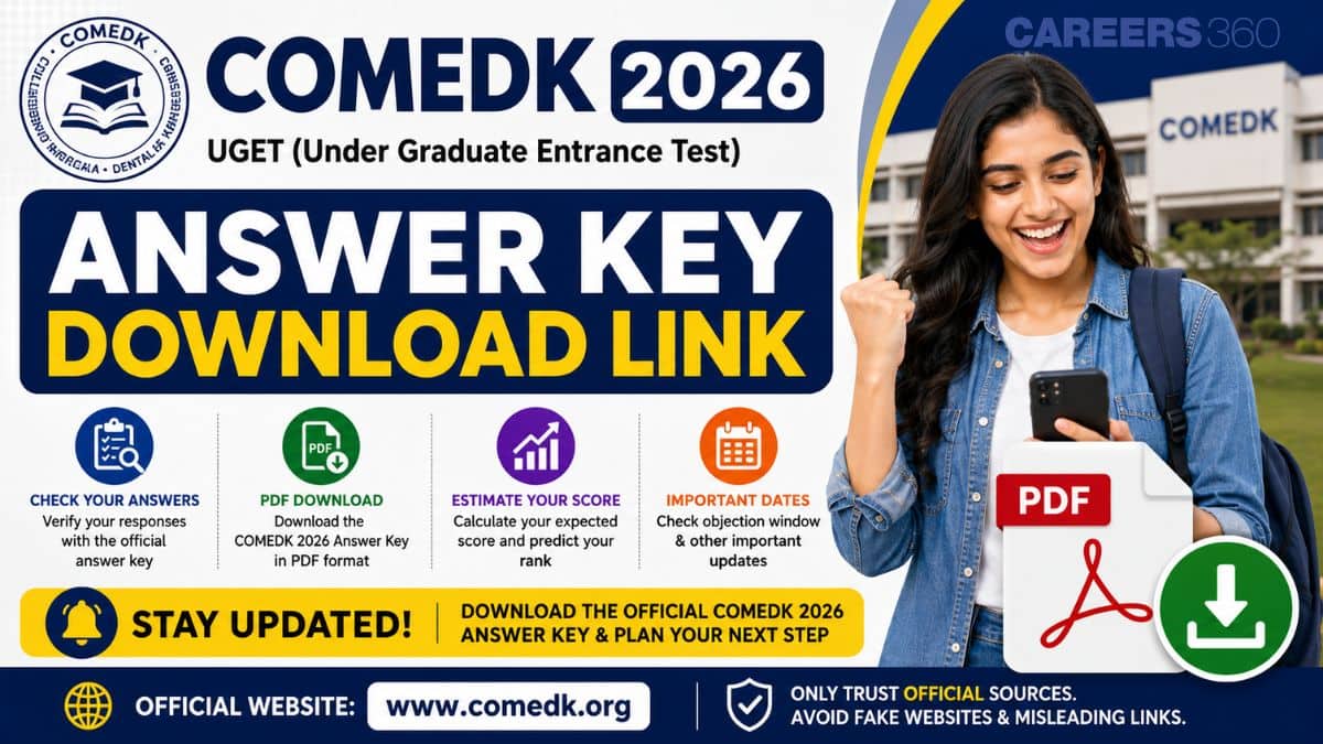 COMEDK Answer Key 2026 Download Link at comedk.org – Response Sheet PDF