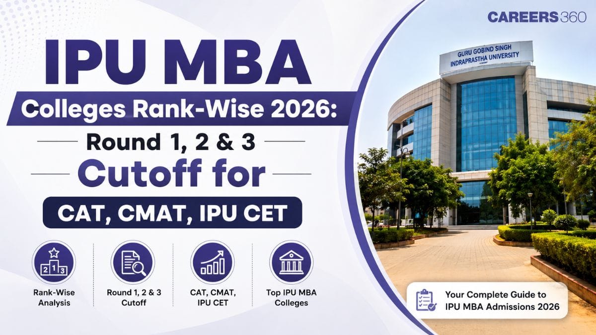 IPU MBA Colleges Rank-Wise 2026: Round 1, 2 & 3 Cutoff for CAT, CMAT, IPU CET