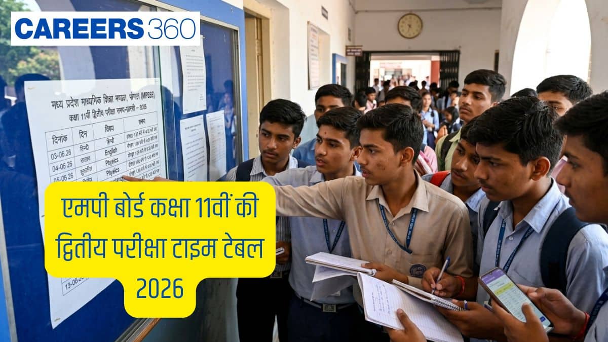एमपी बोर्ड कक्षा 11वीं की द्वितीय परीक्षा टाइम टेबल 2026 जारी– पूरा शेड्यूल चेक करें