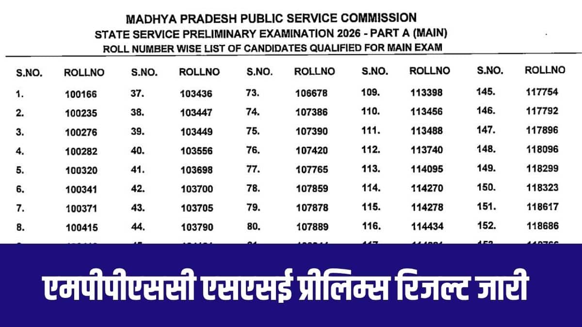 जो भी परीक्षार्थी 26 अप्रैल 2026 को आयोजित हुई इस प्रारंभिक परीक्षा में बैठे थे, वे तुरंत वेबसाइट पर जाकर मेरिट लिस्ट डाउनलोड कर सकते हैं। (आधिकारिक वेबसाइट)