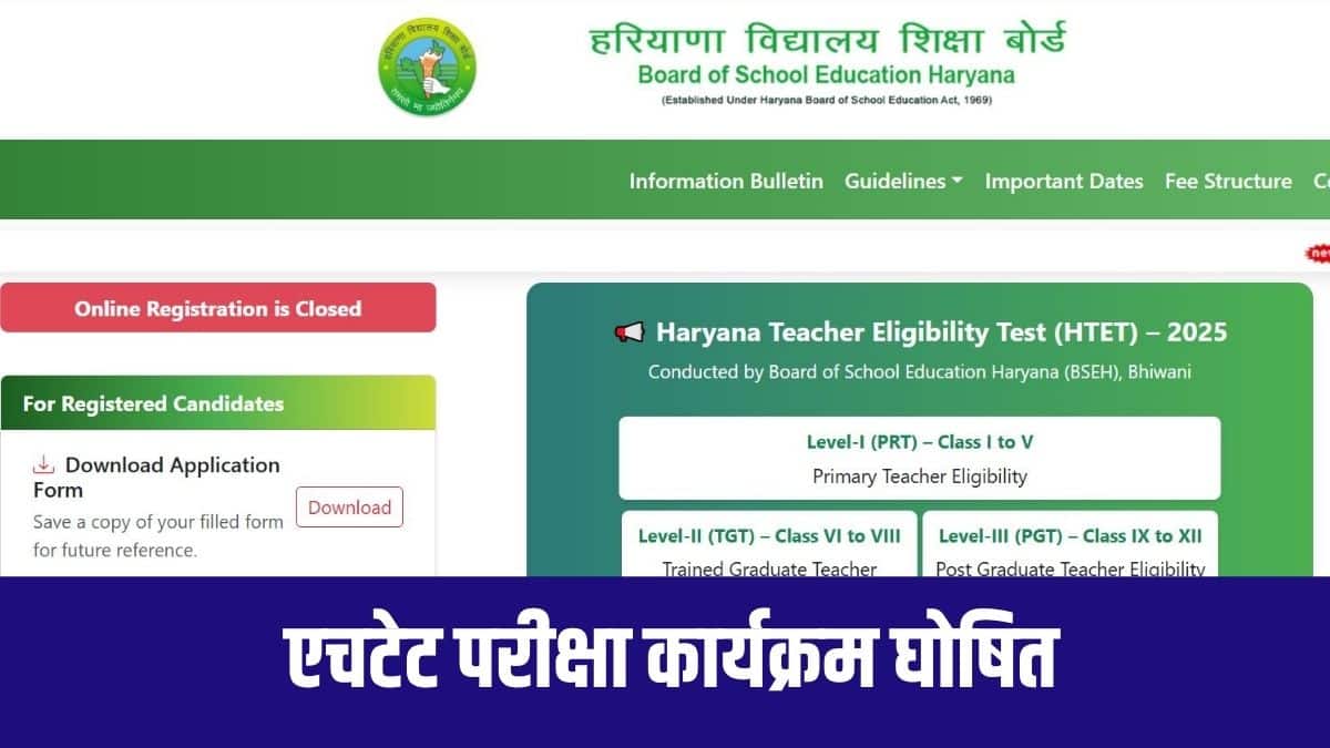 एचटेट परीक्षा तीन स्तरों (PRT, TGT, PGT) पर आयोजित की जा रही है। (आधिकारिक वेबसाइट)
