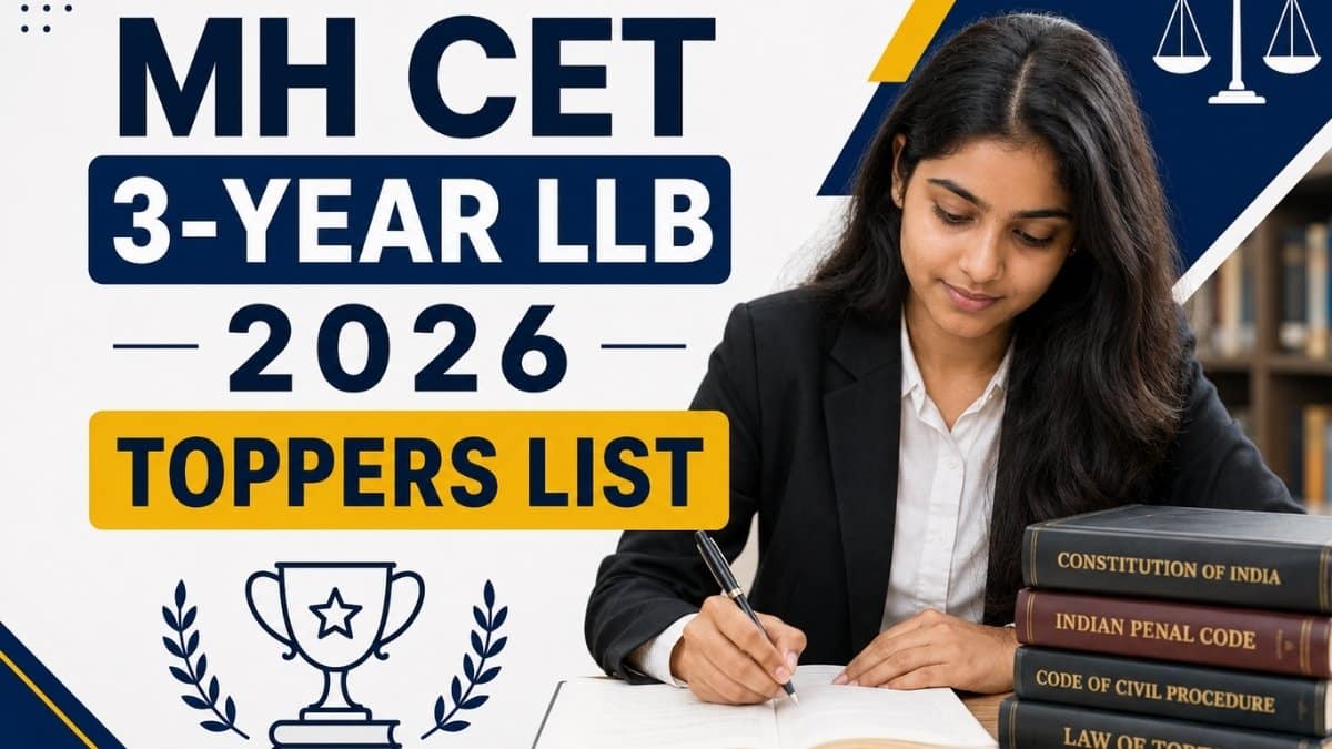 MH CET 3-year LLB 2026 Toppers List (OUT) with Percentile Score