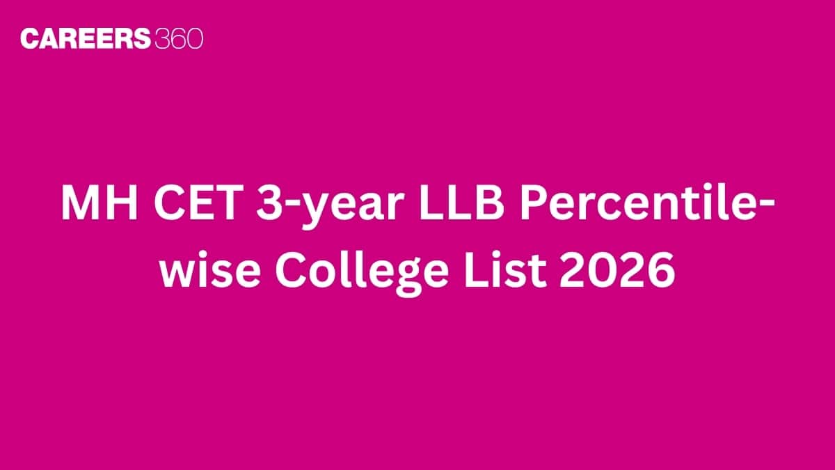 MH CET 3-year LLB Percentile-wise College List 2026