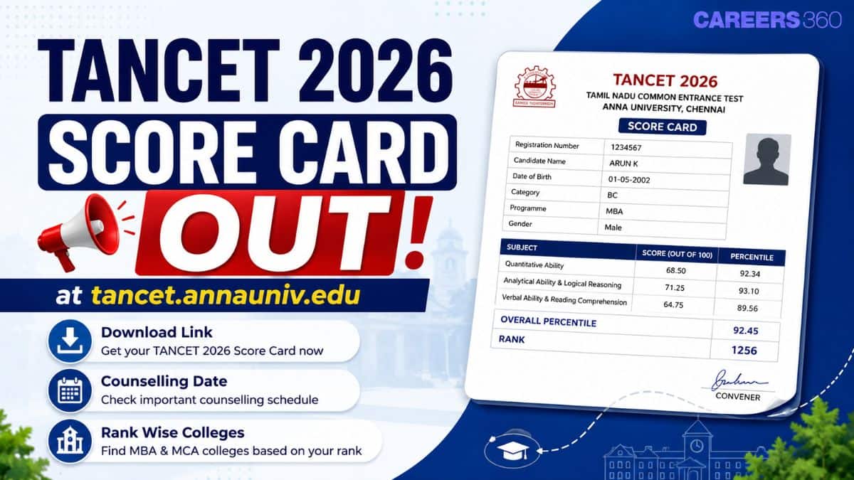 TANCET Score Card Download 2026 Link Out Today at tancet.annauniv.edu: How to Download, Counselling Date, Rank