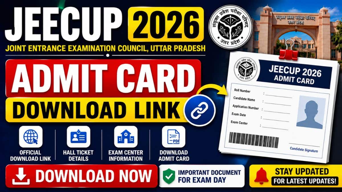 JEECUP Admit Card 2026 Download Link Activated at jeecup.admissions.nic.in