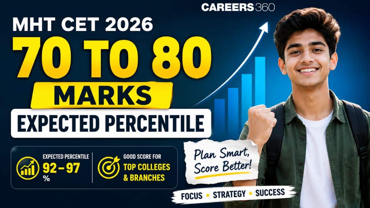 70 to 80 Marks in MHT CET 2026 Percentile: Expected Score Range, Rank, Colleges