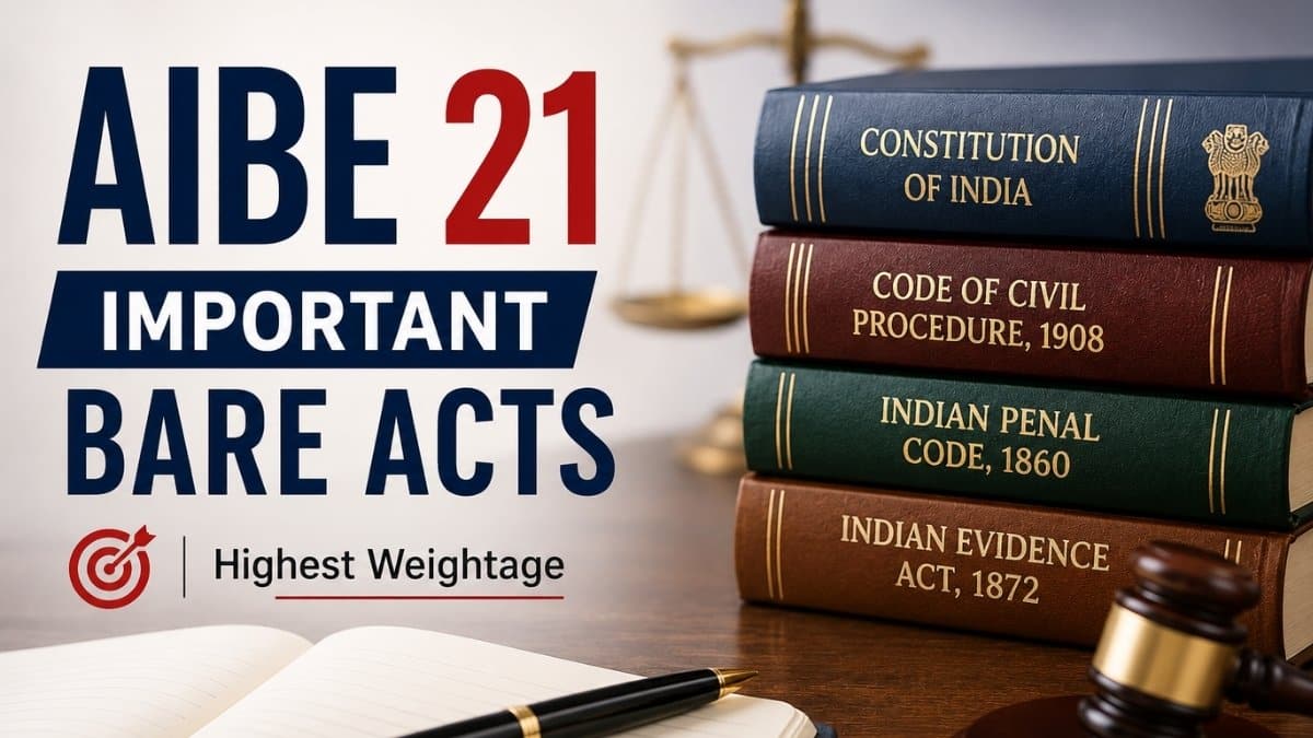 AIBE 21 Important Bare Acts With Highest Weightage