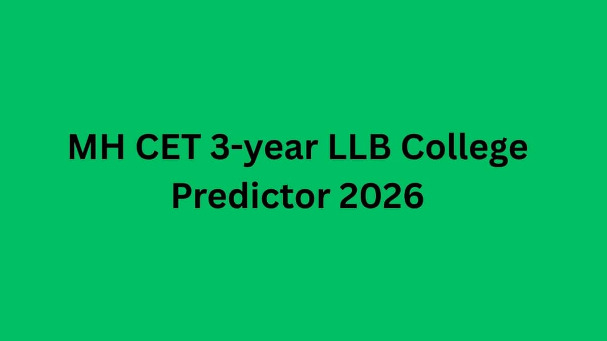 MH CET 3-year LLB College Predictor 2026