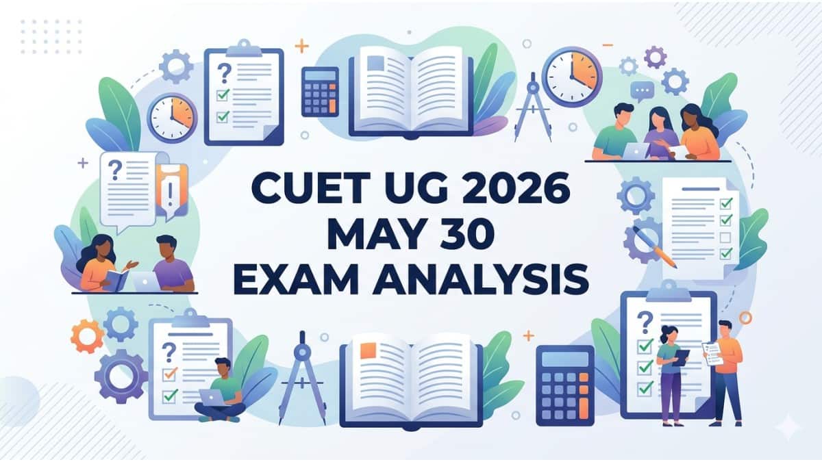 CUET UG 2026 May 30 Exam Analysis: Shift 1 Memory-Based Questions with ...