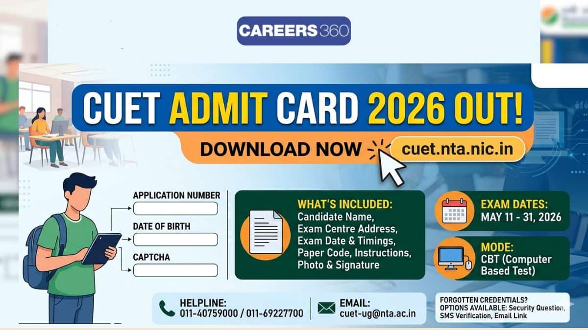CUET UG Hall Ticket 2026 (OUT) @ cuet.nta.nic.in – Download NTA CUET UG ...