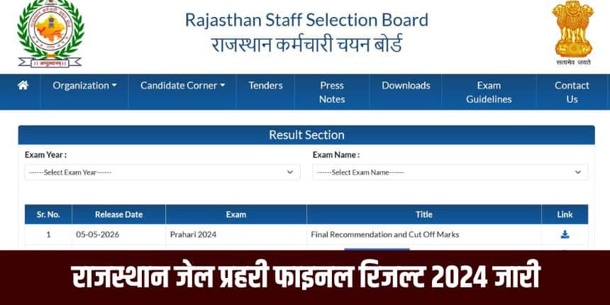 उम्मीदवार अपनी योग्यता की स्थिति जानने के लिए परिणाम की पीडीएफ में अपना रोल नंबर सर्च कर सकते हैं। (आधिकारिक वेबसाइट)