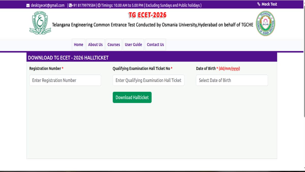 TS ECET 2026 hall ticket out on ecet.tgche.ac.in, exam on May 15
