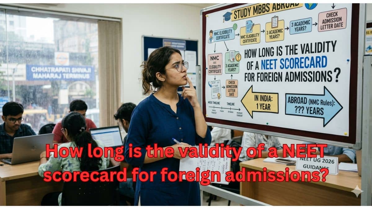 How long is the validity of a NEET scorecard for foreign admissions?
