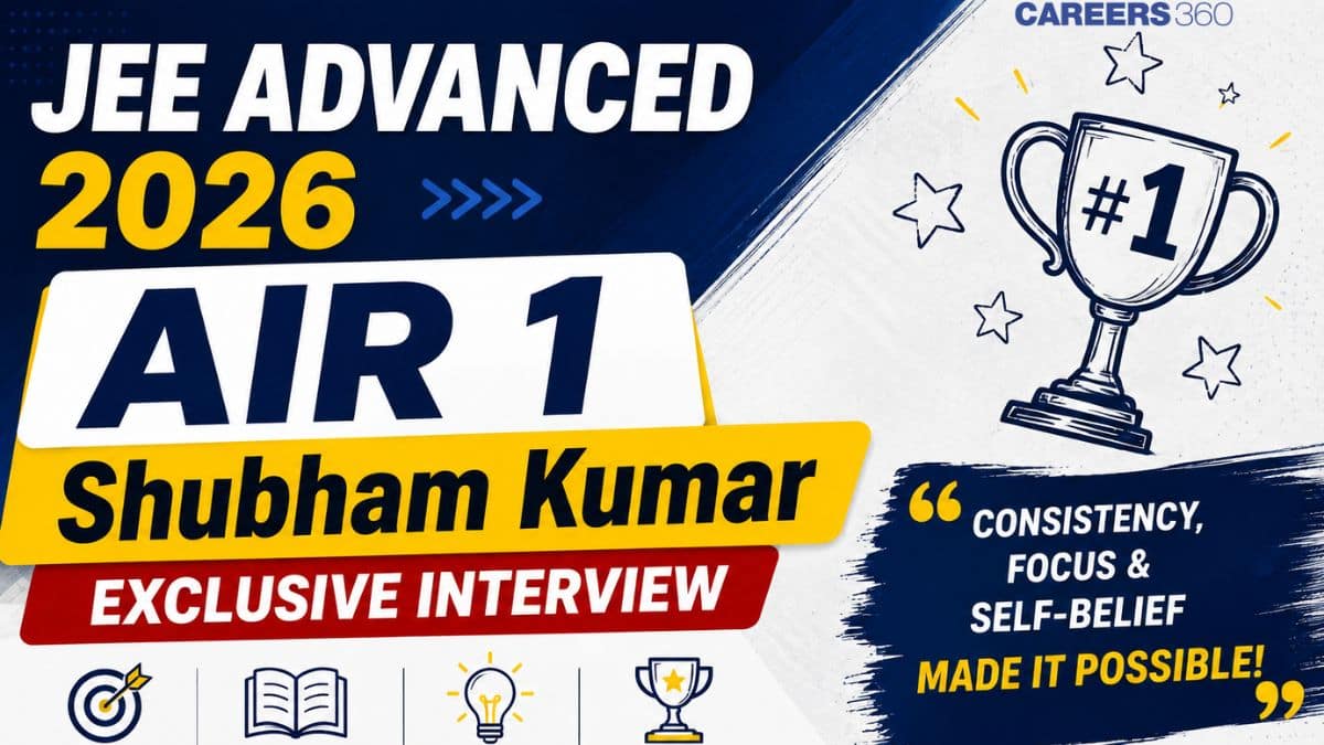JEE Advanced 2026 AIR 1 Shubham Kumar Interview: Study Plan, Daily Routine, IIT Success Story