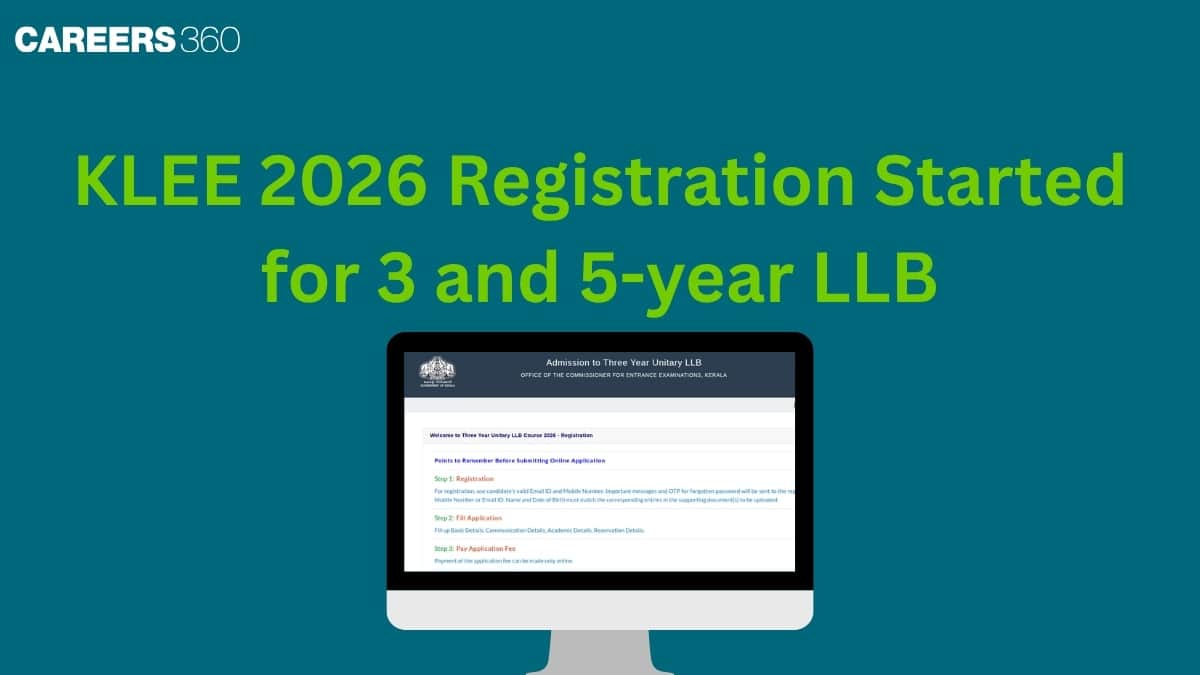 KLEE 2026 Registration (Begins) for 3-Year & 5-Year LLB Courses; Exam Scheduled on June 28