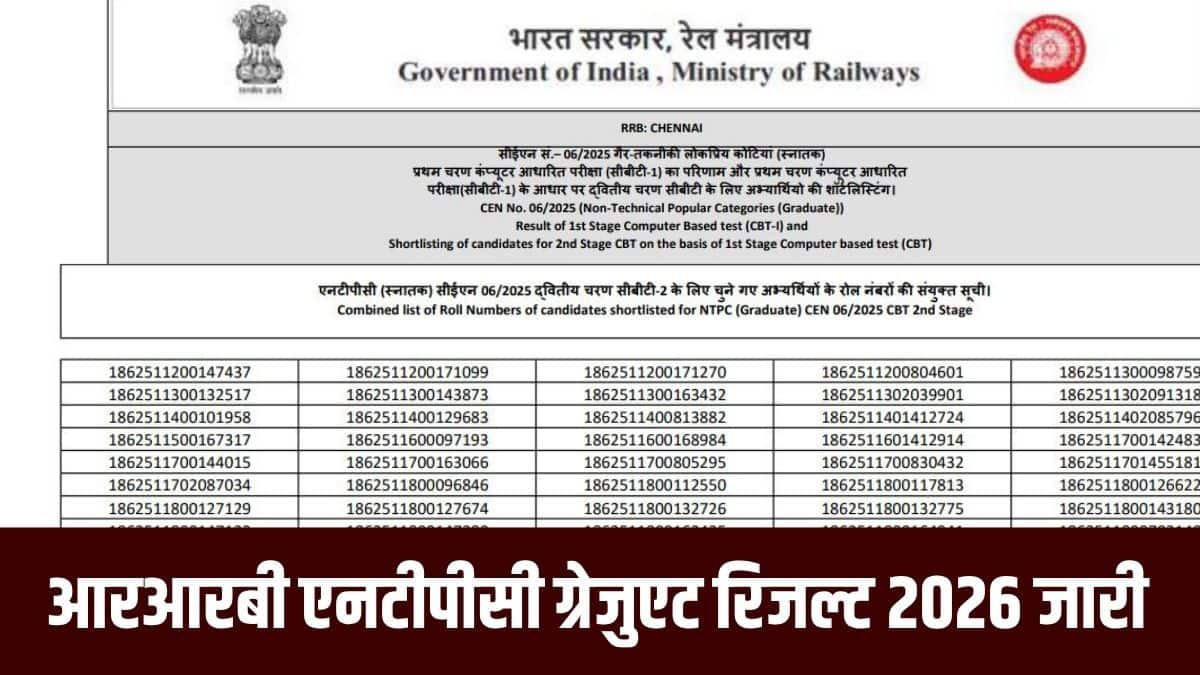 सफल उम्मीदवारों के लिए दूसरे चरण की परीक्षा (CBT-2) जुलाई 2026 के दूसरे सप्ताह में संभावित है। (आधिकारिक वेबसाइट)
