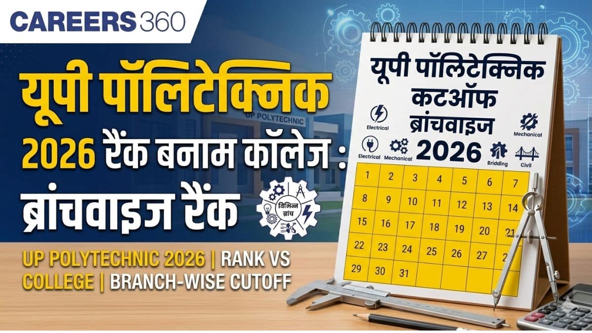 यूपी पॉलिटेक्निक 2025 रैंक बनाम कॉलेज (UP Polytechnic 2025 Rank vs College in Hindi): ब्रांच वाइज रैंक देखें